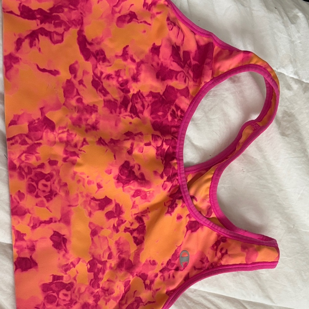 Champion Pink and Orange Sports Bra
